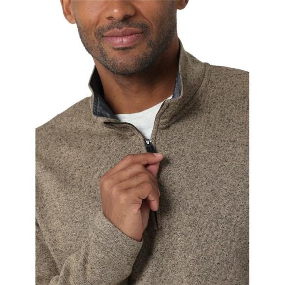 Wrangler Authentics Men's‎ Long Sleeve Fleece Quarter-Zip - Picture 1 of 4